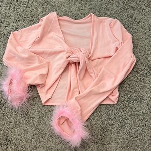 Pink party top